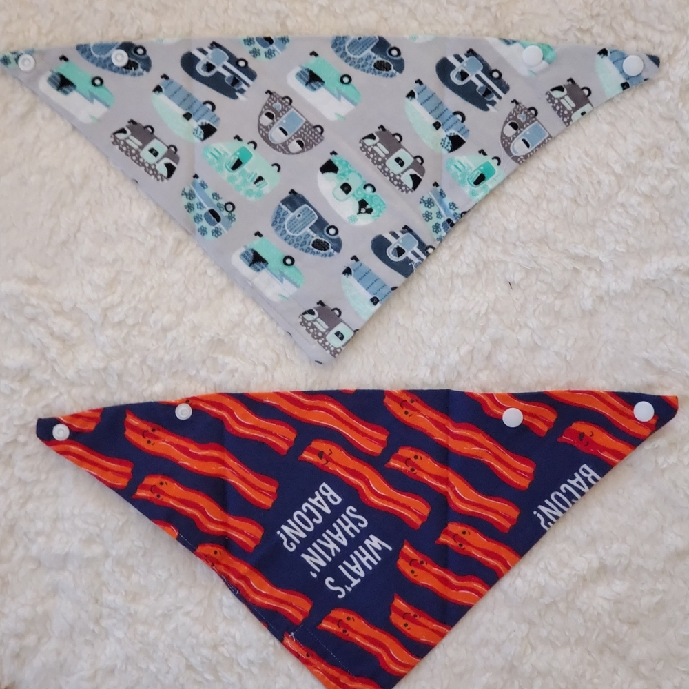 JUST FOUR PUPS Bandanas...set of 2
